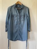 H&M mama (231) - blaue Bluse, Gr. S