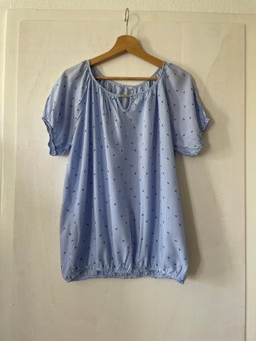 H&M mama (232) - blaue Bluse, Gr. L