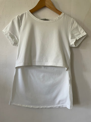 Anna Field mama (227) - weisses Still-Shirt, Gr. M