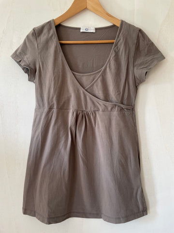 neun9monate (233) - graues Still-Shirt, Gr. 36/38