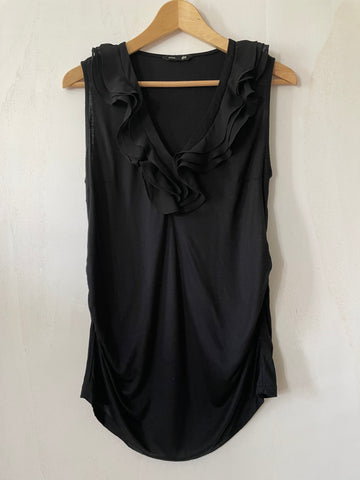 H&M mama (235) - schwarzes Träger-Shirt, Gr. S