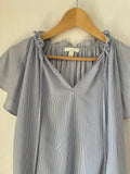 H&M mama (100) - blau/weiss gestreifte Bluse, Gr. S