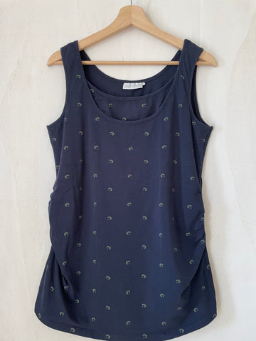 2hearts (241) - blaues Still-und Umstandsträgershirt, Gr. 40