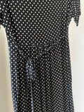 Yessica (213) - schwarzes Kleid mit weissen Punkten, Gr. S