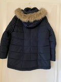 H&M mama (100) - dunkelblauer Wintermantel, Gr. L