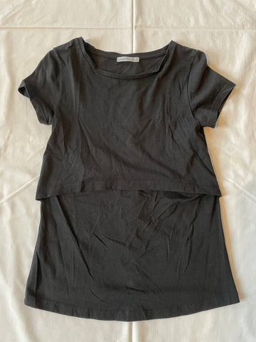 Anna Field mama (174) - schwarzes Still-Shirt, Gr. M