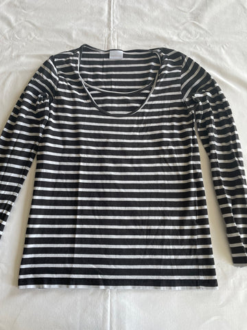 mama licious (218) - schwarz/weiss gestreiftes Oberteil, Gr. L (40)