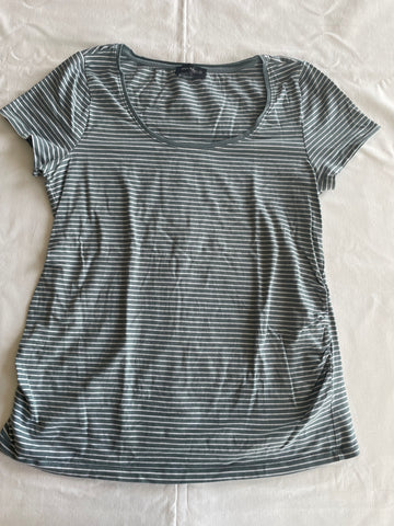 Anna Field (218) - grün/weiss gestreiftes Shirt, Gr. L (40)