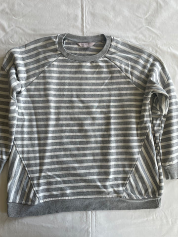 Dorothy Perkins (218) - grau/weiss gestreifter Pullover, Gr. 40