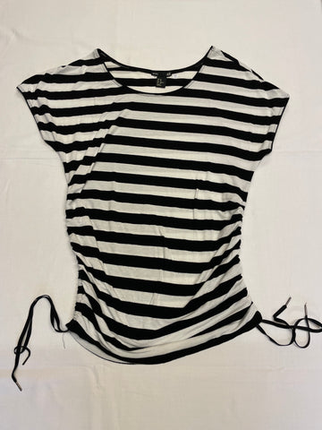 H&M mama (154) - Shirt, weiss/schwarz gestreift, Gr. XS